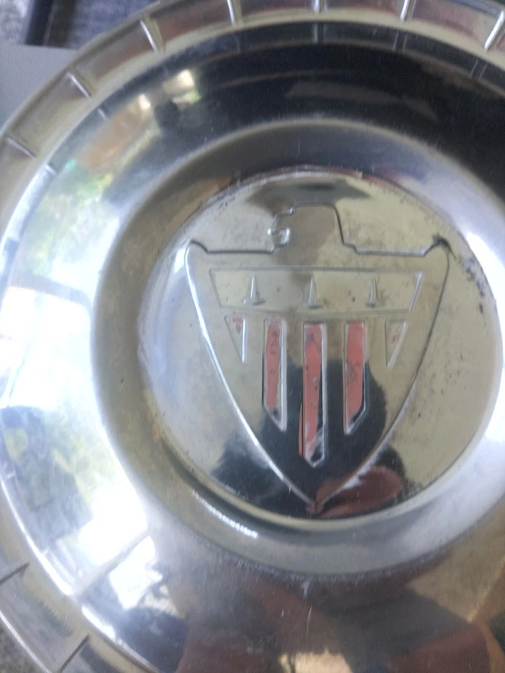 3 Tapacubos American Motors Eagle Cubiertas de rueda POVERTY PERRO PLATO FABRICANTE ORIGINAL 10 pulgadas. Foto 3 de 4