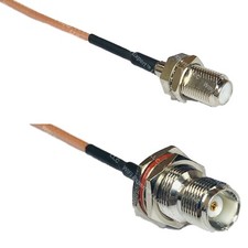 RG316 F FEMALE to TNC FEMALE BULKHEAD RF Cable Rapid-SHIP LOT