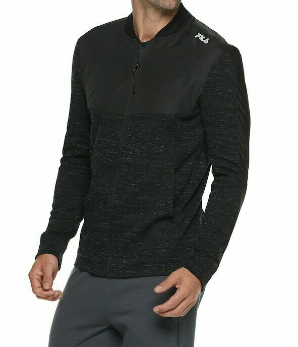 FILA SPORT Giacca Uomo Pile 2.0 Varsity Nero Nero Erica Full Zip XL