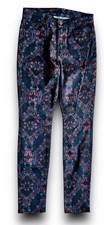 7 For All Mankind Jeans Bottoms Pants Women's Size 24 Denim Floral Print Skinny