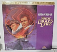 Where Eagles Dare Eastwood Deluxe Letterbox MGM 1968 1988 Laserdisc 110821TILD