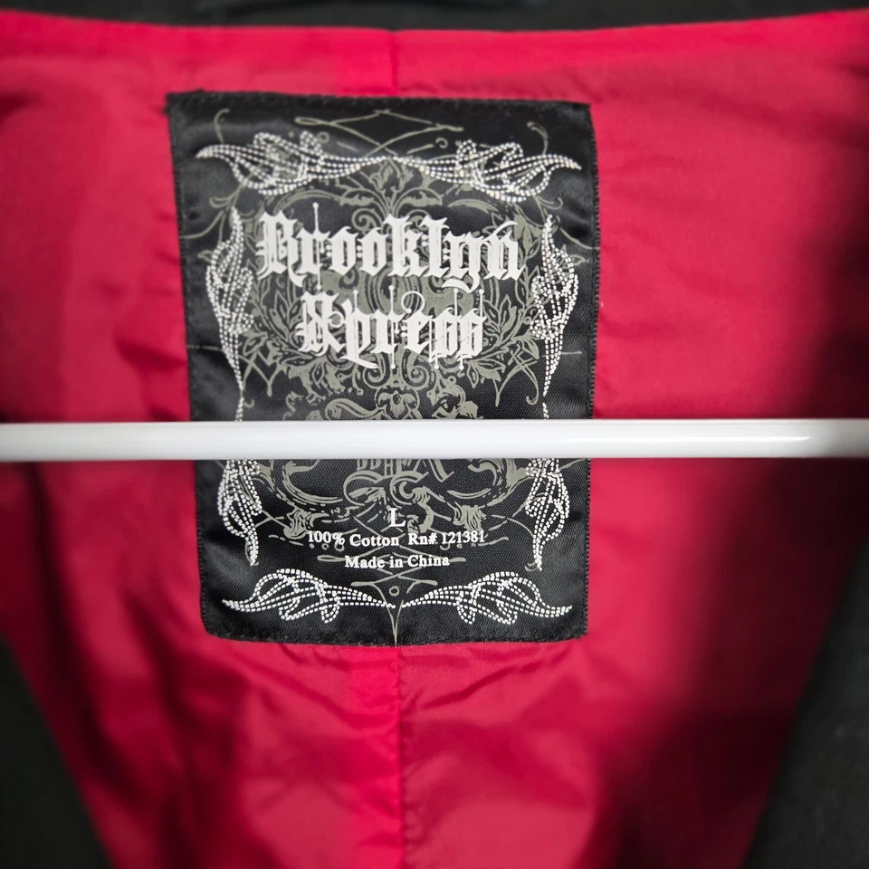 Brooklyn Express Y2K Black Blazer Jacket Lion Embroidered L Cotton Streetwear - Image 3 of 4