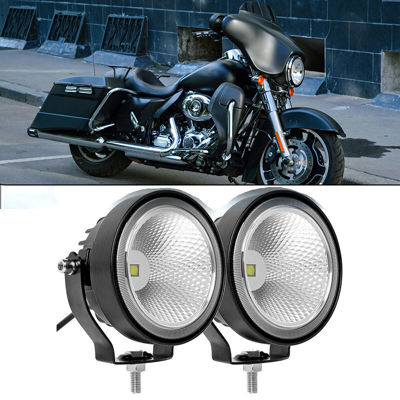 2pcs For Motorcycle ATV Dirt Bike Boat White Flood LED Light