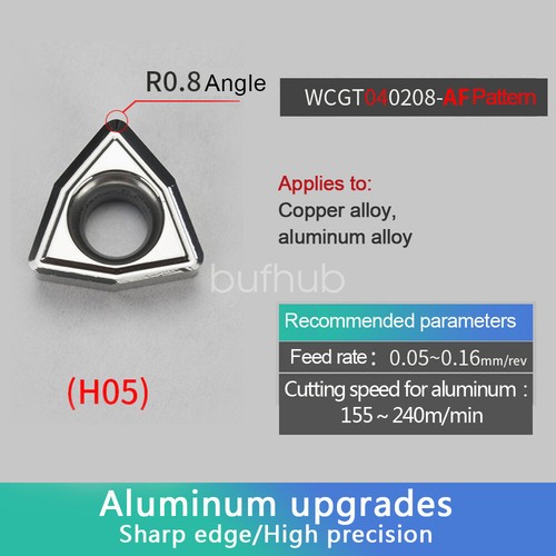 WCMT050308FN  WCMX WCGT ACZ330 10pcs CNC Carbide Turning Insert Grooving Blades - Picture 65 of 83