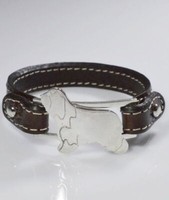 Armband Aus Echtem Leder Bearded Collie Armband In Sterling Silber Luce