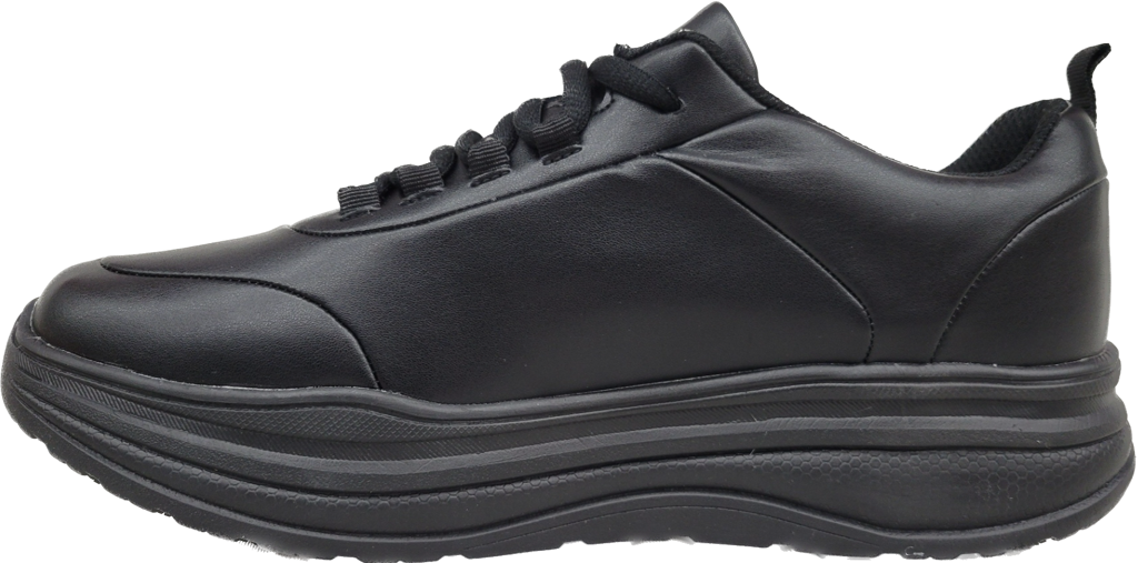 Shoes Work Mens Slip Resistant Wide Fit Black 2inch tall SR