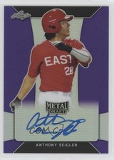 2018 Leaf Metal Draft Purple 13/25 Anthony Seigler #BA-AS1 Auto a8r