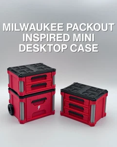 Milwaukee Packout Inspired Desktop Accessory | The Original | 3D Printed Storage