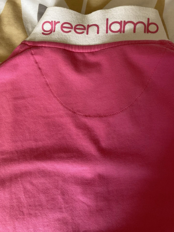 Green Lamb Ladies Golf Polo Shirt Size 12 Pink Short Sleeve Top Golf Wear - Image 4 of 4