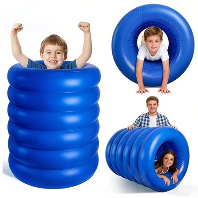AIYJWXINP Barrel Roll Sensory Stuhl für Kinder, verstärkt beruhigend Medium, blau 