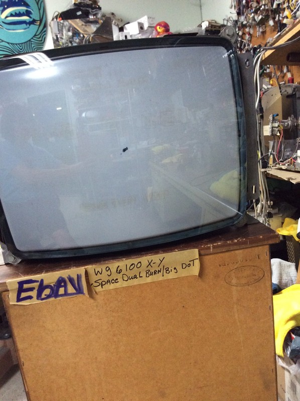 Wells Gardner 6100 19" XY monitor picture tube,yoke, harness & frame only