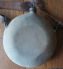 SPAN-AM WAR / INDIAN WARS UNIT MARKED US ARMY M1878 CANTEEN W/ LEATHER STRAP  — photo 6