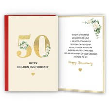 50th Anniversary Card,50th Anniversary Decorations,50 Year Wedding Anniversar...