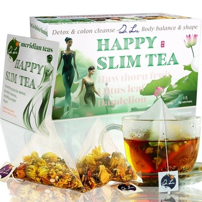  s Happy Slim Tea | 100% Natural Detox Tea for Body Balance & Shape | Colon C...