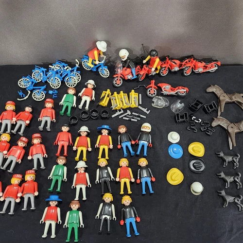 Vintage 1981 Playmobil Esso Gas Station Set Lot Vintage Action Figure