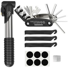 Bike Repair Kit, Bike Tire Repair Tool Kit, Including Bike Tire Pump, 16-in-1...