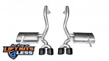 Corsa for 97-04 Chevrolet Corvette C5 Z06 5.7L V8 Black Xtreme Axle-Back Exhaust