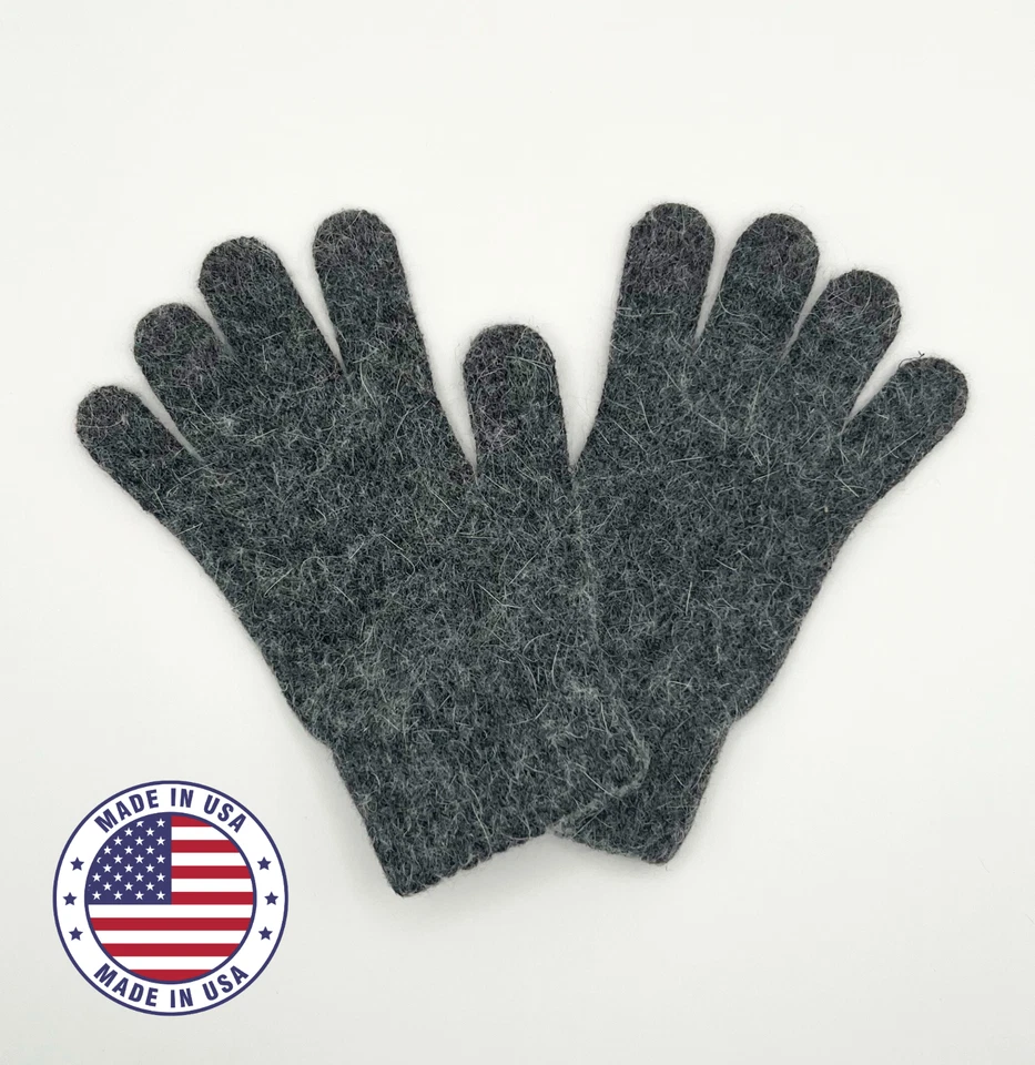 Made In USA Women's Knit Angora Gloves, Warm Winter Wool Gloves for Cold Weather - Image 3 of 4