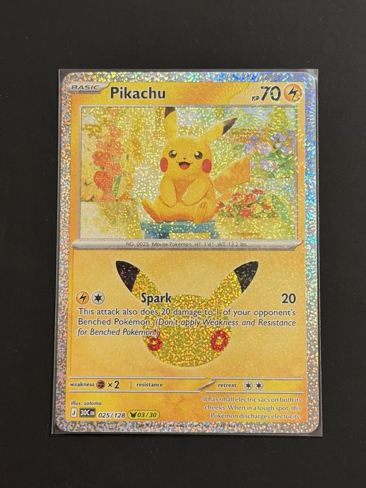 Pikachu 025/128 Pokémon 30th Celebration