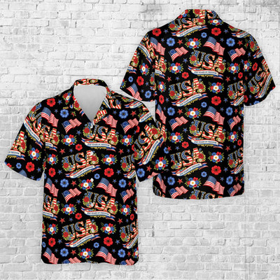 America 250 Years Shirt 1776 2026 Patriotic USA Hawaiian Shirt 4th of July Indep
