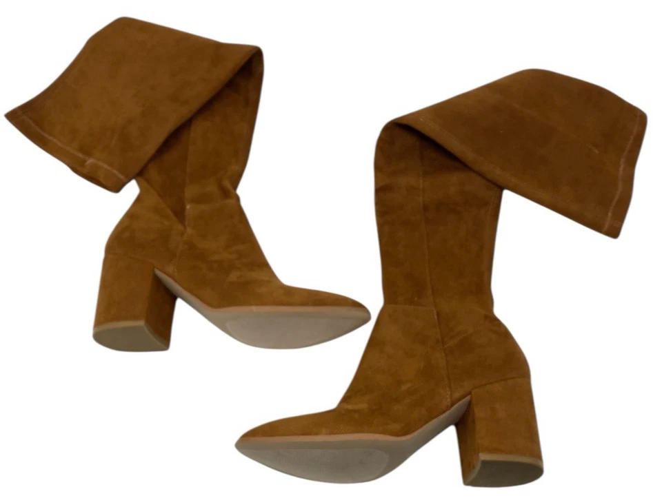 NWOB Steve Madden Jacey Over the Knee Suede Boots in Chestnut Brown Tan Size 6 - Image 3 of 4