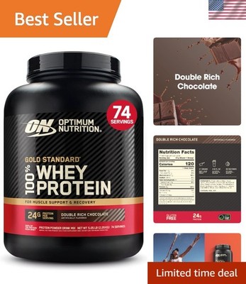 Banned Substance Tested Whey Protein - Gold Standard 5lb Double Rich Chocolate
