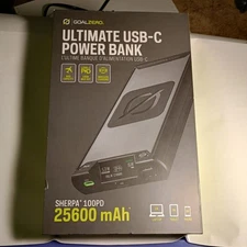 🌟🎈 GOAL ZERO SHERPA 100PD USB-C POWER BANK 25600 mAh 22220 4th Gen 🌟