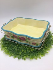 Temp-Tations Ovenware Rose Casserole Dish w/T...