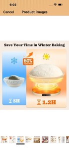 Heating Sourdough Starter Kit, Electric Thermostatic Silicone Bread Proofing ...