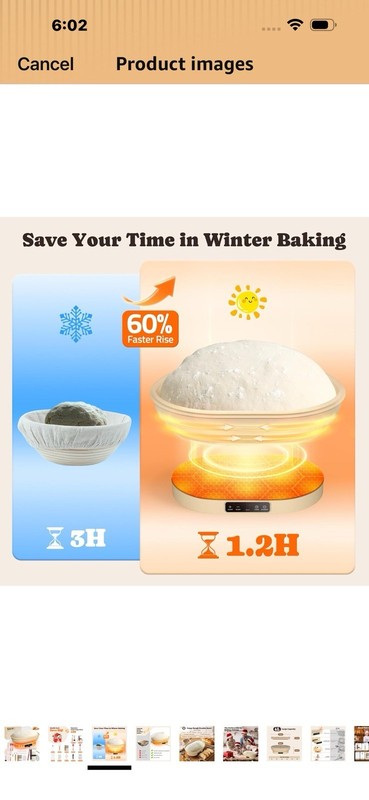 Heating Sourdough Starter Kit, Electric Thermostatic Silicone Bread Proofing ...