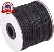 1.5mm 100 Yard Black Nylon Cord Wind Chime Cord Replacement Braided Blind String