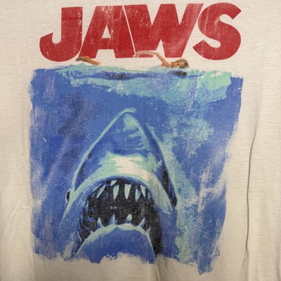 Universal Studios Jaws Movie T-Shirt - White - Size XL Throwback