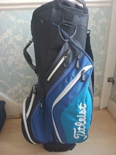 Titleist Golf Cart Bag 14-Way In Excellent Condition with Rain Cover Carry Strap