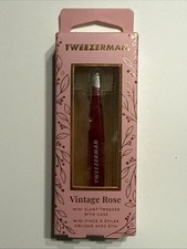 Tweezerman  Mini Slant Tweezers With Case VINTAGE ROSE PINK Eyebrow Tweezer