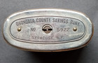 Vintage Coin Bank Onondaga Savings Syracuse, NY   w/ homemade key — photo 2