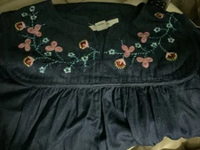 Go Softly Patio Dress With Floral Embroidery EUC Size Small
