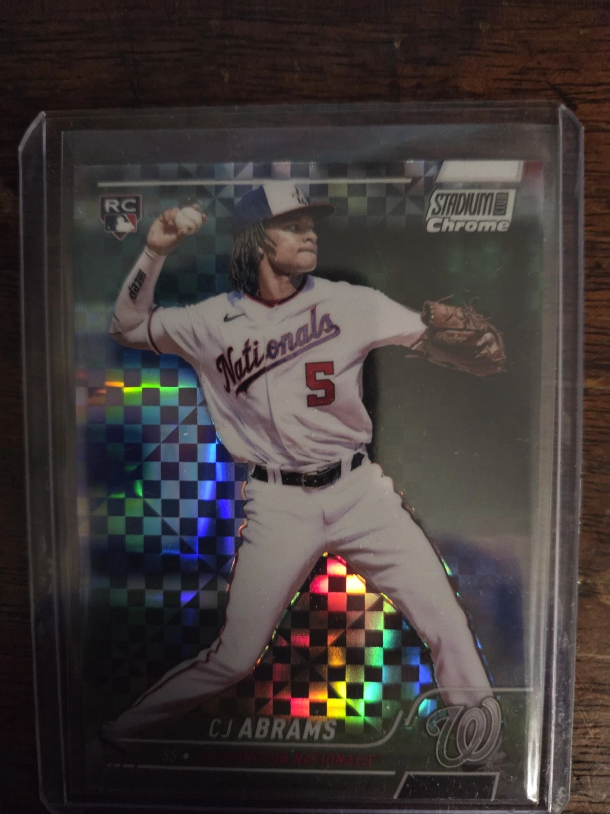 2022 Stadium Club Chrome CJ Abrams #31 RC X-Fractor Rookie Card