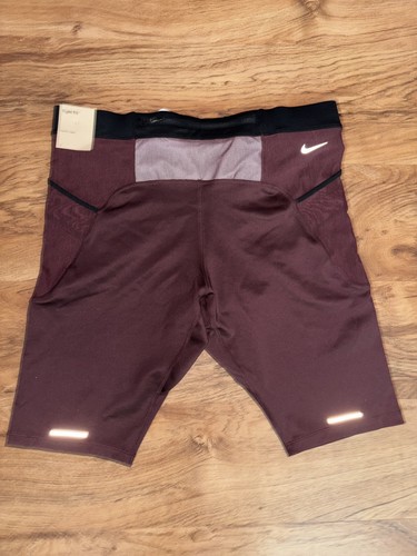 Pantalones Cortos Nike Trail Running Para Hombre XL Granate Dri Fit Ajuste Ajustado Bolsillos Reflectantes - Imagen 6 de 8
