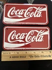 Pair COCA COLA METAL Bicycle LICENSE PLATES QUANTITY 1998 VINTAGE 6”x3”