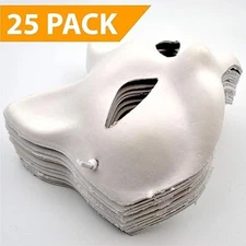 25 Pc Cat Face Mask kit Blank Paper Mache & Paint Halloween Mardi Gras Costume