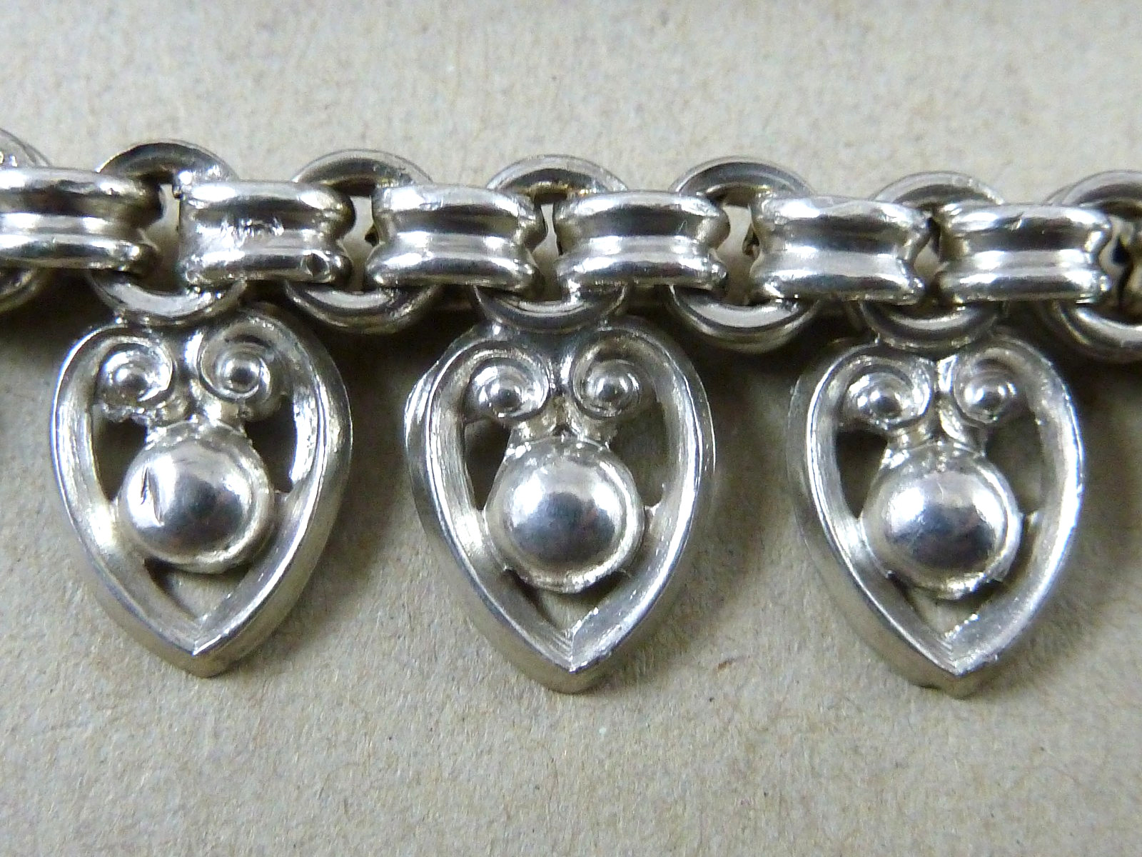 Edwardian Solid Sterling Silver Collar Pierced He… - image 6