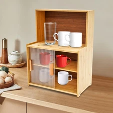 Kitchen Pantry Storage Cabinet Small Countertop Storage Sideboard Cupboard