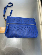 Francesca’s Collections Street Level Blue Wristlet NEW