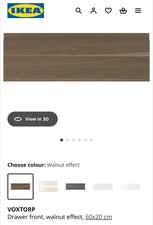 IKEA Voxtorp Walnut Drawer Front 60x20cm Brand New