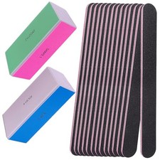 Nail File and Buffer Set, 4 Way Nail Buffers Shine Kit Professional Nail Files