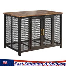 47" Medium Large Dog Crate Heavy Duty Kennel Cage End Table Pet Furnituree