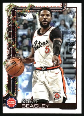 2025-26 Topps Holiday #H35 Malik Beasley Detroit Pistons