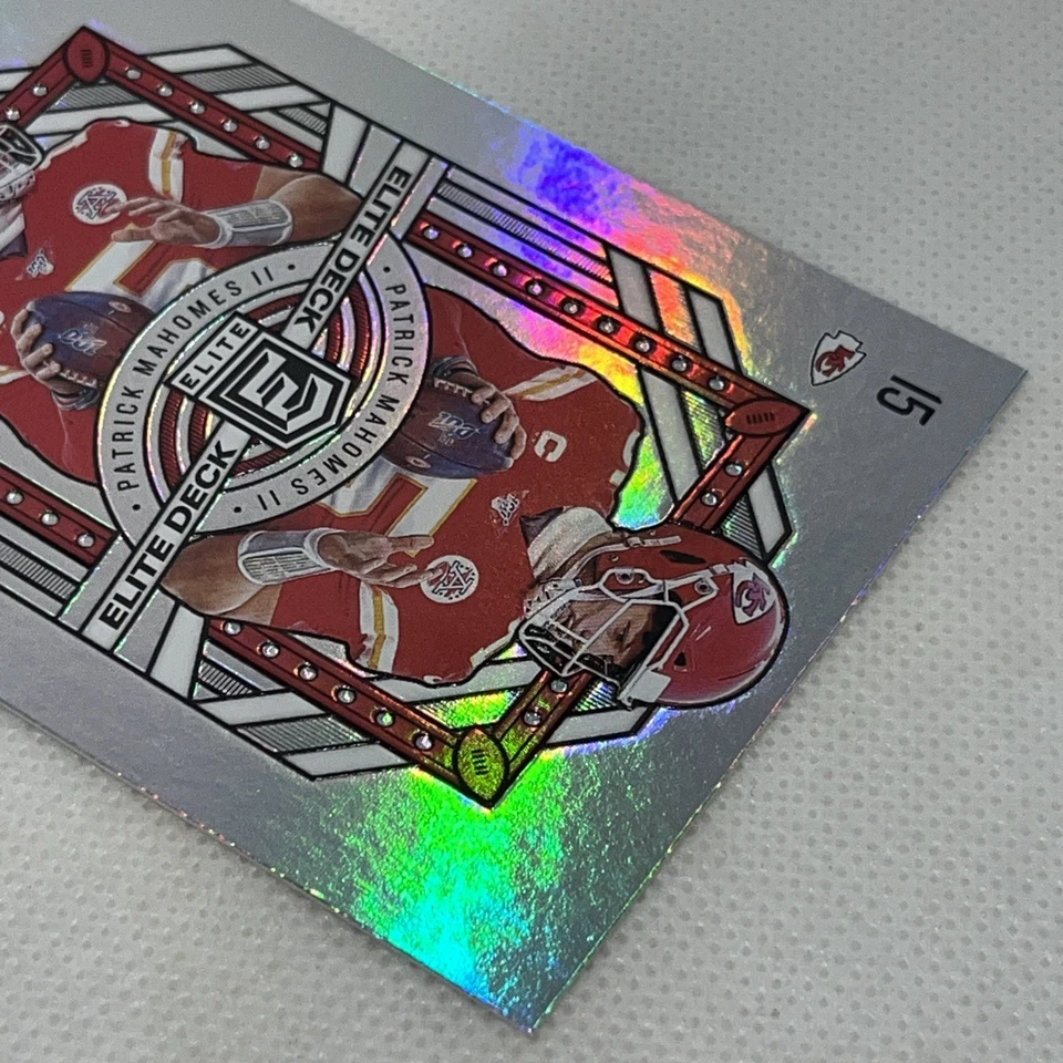 PATRICK MAHOMES SILVER PRIZM CARD JERSEY #15 CHIEFS SP 2020 Panini ELITE DECK SP - Image 4 of 4