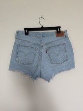 Levi's 501 Women s Light Wash Denim Cut Off Shorts Size 32