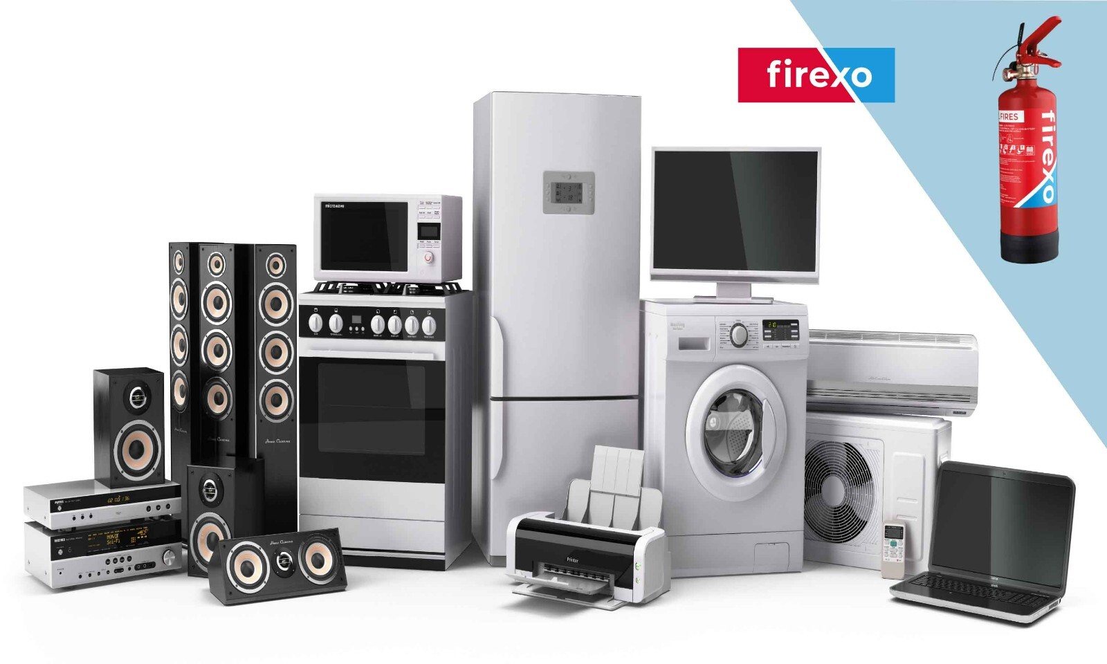 UNIVERSAL Fire Extinguisher Firexo ALL FIRES Large Property HMO Pack